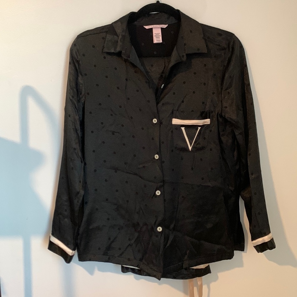Victorias Secret Silky Longsleeve Pajama Set